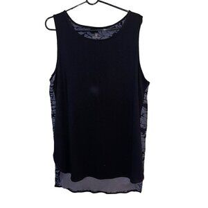 Tangerine Women's Athleisure Burnout Layered Tank Top Size XXL